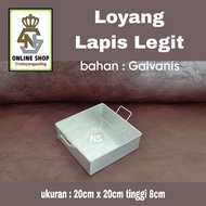 Galvanized Pan 20x20x8 Baking Tray