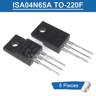5ชิ้น TO-220F ISA04N65A ISAO4N65A ทรานซิสเตอร์ TO220F 4A/650V N-Channel MOSFET แบบดั้งเดิม