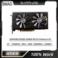 Used Sapphire RX 580 2048SP 8G D5 Platinum graphics card