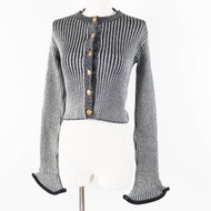 LOUIS VUITTON2022 春夏系列喇叭袖開襟衫，黑色或灰色可選，M 碼，帶原裝盒，意大利​​製造，正品，女士款，成色極佳。