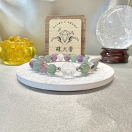 靈澈之境 白水晶・綠磷灰・紫幽靈・白髮晶・925純銀手鍊