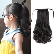 Children's Ponytail Wig 35cm Adult Available Curly Hair Extensions Ponytail Drawstring Hairpiece