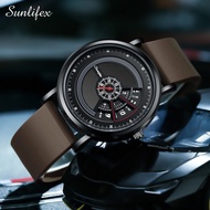 [SEND Today!] Sunlifex Men's Watch 3172 Date Casual Fashion Silicone Strap Original Men's Watch - Br