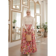 Skirt English Floral Design Flowy Viral Bunga Bangkok