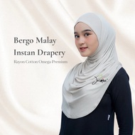 Bergo Malay /Jasmine Instant Drapery bergo made of premium Cotton Rayon