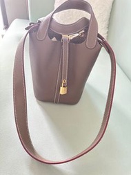 現貨 肩帶 picotin in the loop 改造肩帶 Lindy Kelly evelyne 大象灰色 85cm長 適用於hermes  celine