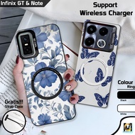 Latest So Cool Infinix GT 30 Pro Case 2025 Support Wireless Charger with Cute Blue Motif | SoftCase 