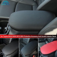 OPENMALL PU Leather Car Armrest Box Center Console Organizer Lid Cover for Toyota RAV4 XA50 2019-202
