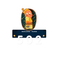 Hang the doorplate High-End Star People Magnetic Luminous House Number Entrance Household Number Pla