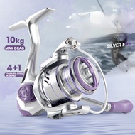 Metal spool spinning reel 10kg max drag 4+1 smooth bearings High gear ratio Reel spinning Reel bc