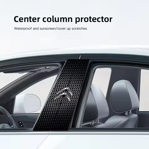 Car Emblem Center Pillar Sticker Auto Door Decorative Stickers For Citroen C1 DS3 C2 C3 Vts C4 Saxo 