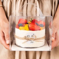 [Ready stock] 🔥lowest price🔥 portable transparent cake box 4/5/6/8 inch 透明网红蛋糕盒
