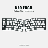 Qwertykeys Neo Ergo PCB Mount Mechanical Keyboard Custom Plate PC PP POM FR4 ALU Carbon Fiber