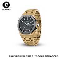 CARDIFF DT 5170 Jam Tangan Pria Dual Time Water Resist