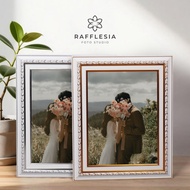 4 CM Linen Carved Photo Frame for 16R Size Photos/20R/20RP/24R - 5 Color Variants (No Photo, Frame O
