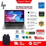 HP ZBOOK STUDIO G5 | 4GB NVIDIA QUADRO P1000 | CORE i7 8TH GEN | 16GB RAM & 512GB SSD | 15.6" FHD