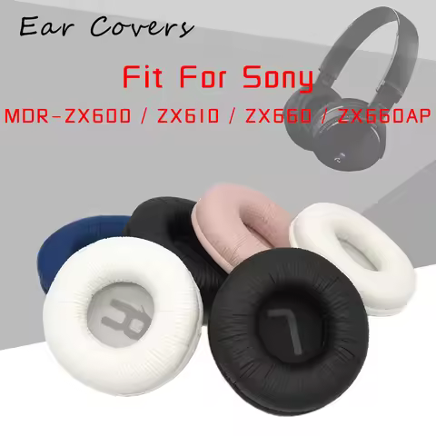 Ear Pads For Sony MDR ZX600 ZX610 ZX660 ZX660AP Headphone Earpads Replacement Headset Ear Pad PU Lea