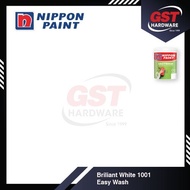 Nippon Paint 5L Easy Wash Brilliant White Paint Wall Paint 1001 Cat Putih Murah Cat Rumah Nippon Pai