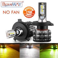 HIJAU BraveWAY H4 Led Headlight H7 LED Bulb H1 H3 H27 9005 9006 HB3 HB4 H11 LED Fog Light 3000K 6000