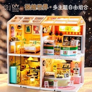 Children's Toys More diy Play House Model Three-Dimensional 3d Building Scene Combination Girl Educa