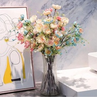 5 Flower heads Azalea Artificial Flower Dried Flower Bouquet Butterfly Decoration