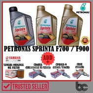 PETRONAS SPRINTA F700 F900 MOTOR OIL + YAMAHA OIL FILTER + NGK PLUG / LAGENDA 115Z 135LC Y15ZR Y16ZR