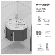 XY！Nansandwich Triangle Wash Basin Drop-in Sink Washbasin Small Apartment Bathroom Corner Wash Basin Bathroom Cabinet Co