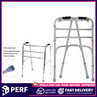 Elderly Stainless Steel Folding Torque Walker Crutches Four-corner Elderly Walker Adjustable Walker
