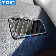 TPIC Carbon Fiber Car Air Condition Outlet Frame Trim Stickers For BMW E90 E92 E93 2005-2012 3 Series Auto Interior Acce