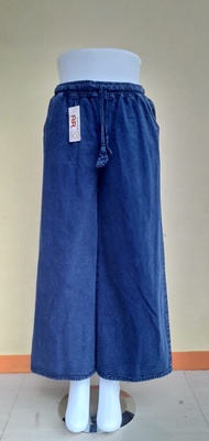 Kulot Jumbo Rawis Pinggang Karet Celana Panjang Celana Kulot Celana Jeans Wanita Kulot terbaru Gros