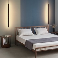 實木LED立式床頭吊燈北歐簡約現代臥室氣氛燈 客廳裝飾燈具
