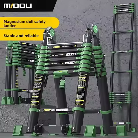 Telescopic Ladder Herringbone Ladder Aluminum Alloy Ladder Folding Ladder Multifunctional Bamboo Lad