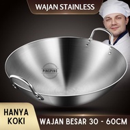 Thick Full Stainless Steel SUS 304 Frying Pan/anti-leak frying pan/SUS 304 frying pan/jumbo frying p