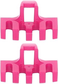 Badminton Stringing Racquet Load Spreader, 2 Pcs Embedded Racket High Pounds Load Adapter Protector Stringing Machine Tool for AEF, ALPHA, EXTHREE, VICTOR Manual Threading Machines (Pink)