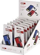 EMOS - Rechargeable LED torch with clip in 2 colours, 6 pieces each - 3 light modes - luminous flux 