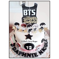 ☁BTS Cake topper set (BTS logo &amp; 7 BTS characters)