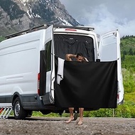 600D Waterproof Oxford RV Truck Rear Door Shower Curtain for Mercedes-Benz Sprinter, Ford Transit, R