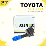 คอล์ยจุดระเบิด SURES - TOYOTA 1JZ-GTE  2JZ-GTE ( 24 VOLT ) TURBO - รหัส SCT-039 - MADE IN JAPAN