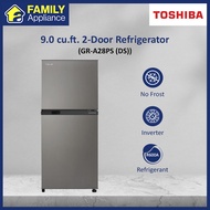 TOSHIBA 9 cu.ft. 2-Door No frost Refrigerator Inverter GR-A28PS(DS)