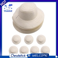 20 Pcs DIY Straw Hat Set Beach Summer Work Farmer Hats for Men Women Kids Cowboy Birthday Party Deco