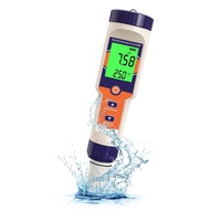 7-in-1 Digital Pool Salt Tester | pH, ORP, Salinity, TDS, EC, Temperature Meter for Saltwater Pools,