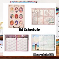 日本 Disney Princess2022 Schedule book 手帳B6 預訂Belle Snow white Jasmine Rapunzel cinderella  Ariel