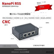 NanoPi R5S雙2.5G+千兆迷你開發板,CNC全金屬外殼,RK3568開發板