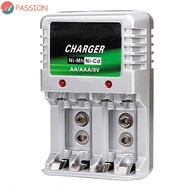 PASSION Rechargeable Battery New AC Wall Batteries AA AAA 9V Ni-Mh Ni-Cd