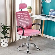 Gaming Chair, Office Desk Chair, Adjustable Office Chair Swivel Chair Ergonomic Mesh Back Support Computer Armchair Gaming Chair Desk Chair with Headrest (Color : Red) (Color : Orange) (Pink) little
