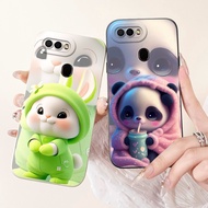 OPPO A5S AX5S AX7 A7n A7 A11k A12 A12s Cute Rabbit Panda Cartoon Casing Lens Protective Soft Silicon