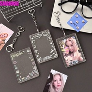 SHANHAI Acrylic Photocard Holder, Transparent with Keychain Photo Card Case, 2.7x4.1 Inch Protetion 