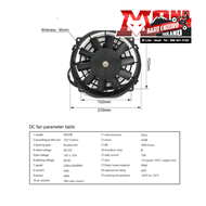 พัดลมหม้อน้ำ MY07B Cooler สำหรับ KTM EXC HONDA YAMAHA KAWASAKI SUZUKI