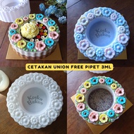 UNION MOLD + PIPETTEE FLOWER PUDDING MOLD UNION - AGER JELLY UNION PUDDING TRAY
