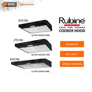 RUBINE 920M³/H 60CM / 75CM / 90CM PUSH BUTTON SLIM HOOD - RSH-GENOA-60BL / RSH-GENOA-75BL / RSH-GENO